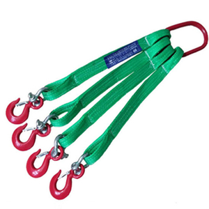 Élingue de levage plate en polyester à 4 pattes